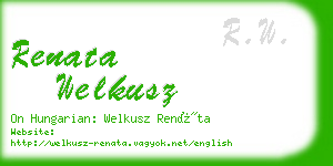 renata welkusz business card